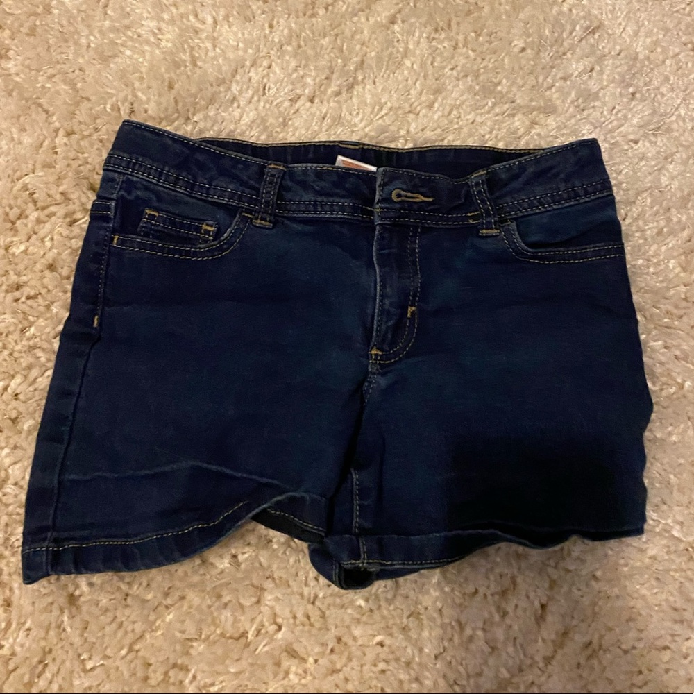 Denim blue jean shorts
